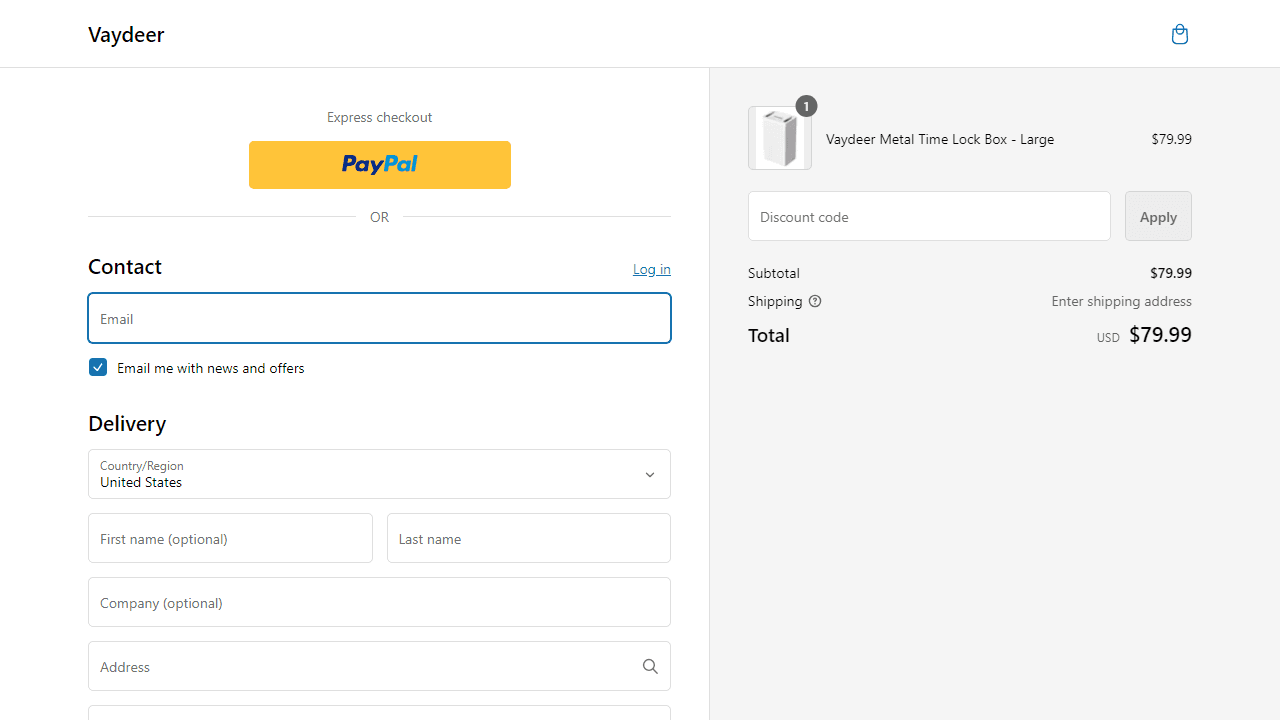 How to apply Vaydeer coupon code